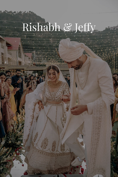 Groom leading his bride as they step into a new chapter of life together